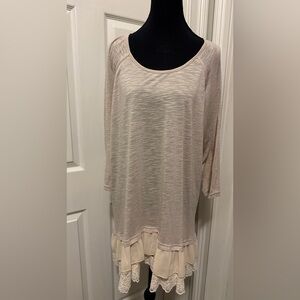 Umgee Light Beige Long Sleeve Top